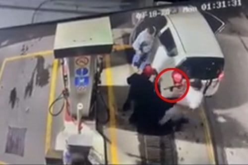 Video: Encuentran abandonado auto en el que ladrones asaltaron gasolinera en Toluca